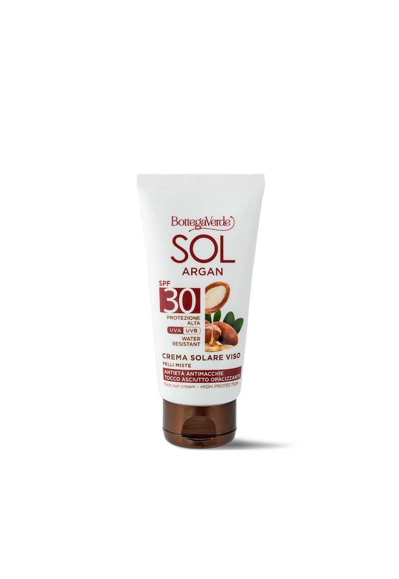 Crema antirid - cu protectie solara - cu ulei de argan - pentru ten mixt - SPF 30 - Sol Argan - 50 ML -