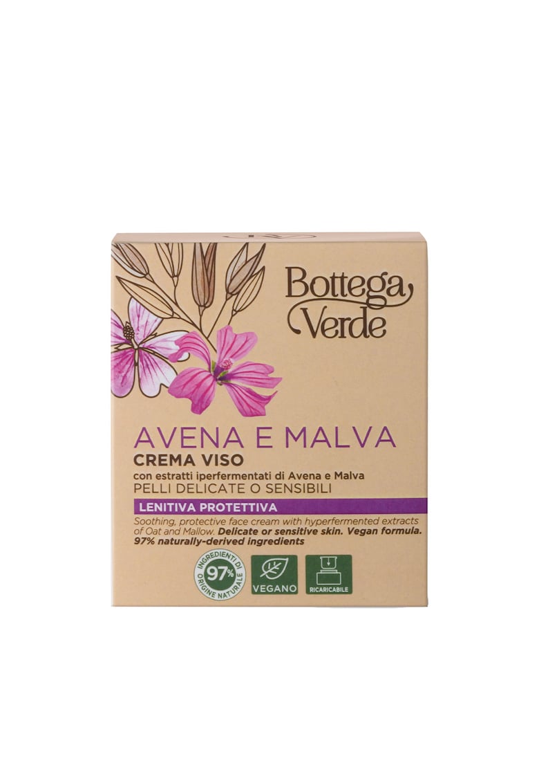 Crema de fata - pentru piele delicata si sensibila - cu extracte hiperfermentate de ovaz si nalba - Avena e Malva - 50 ML -