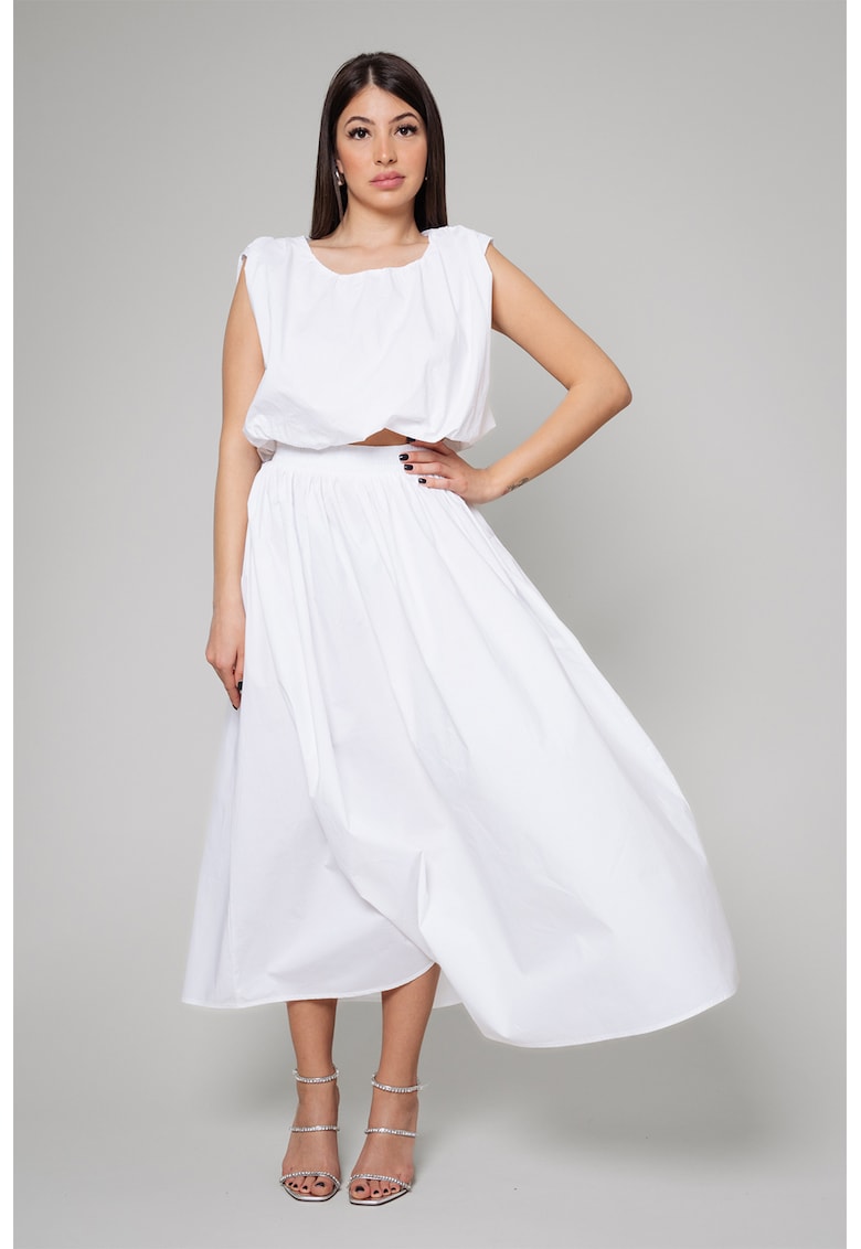 UFIT20547 - Set de fusta lunga si top relaxed fit din bumbac