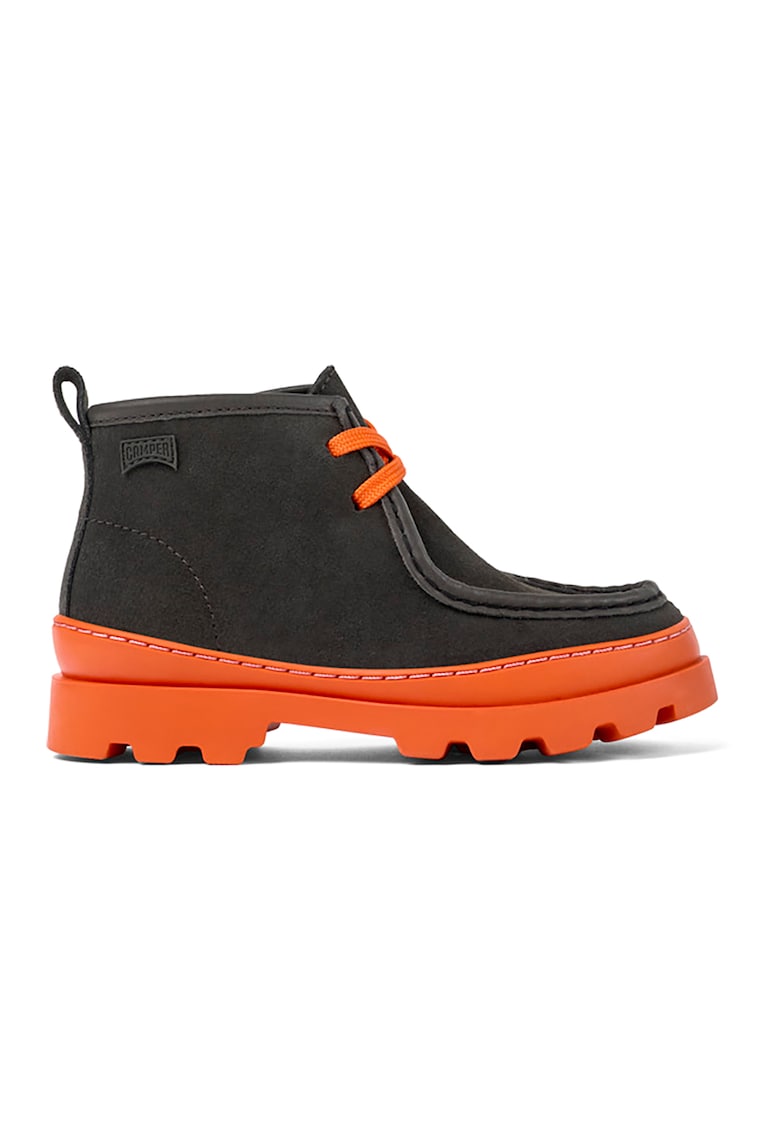 Ghete chukka de piele Brutus 50339 - Portocaliu/Gri inchis