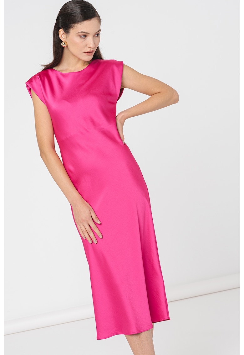 Rochie midi de satin Aquile