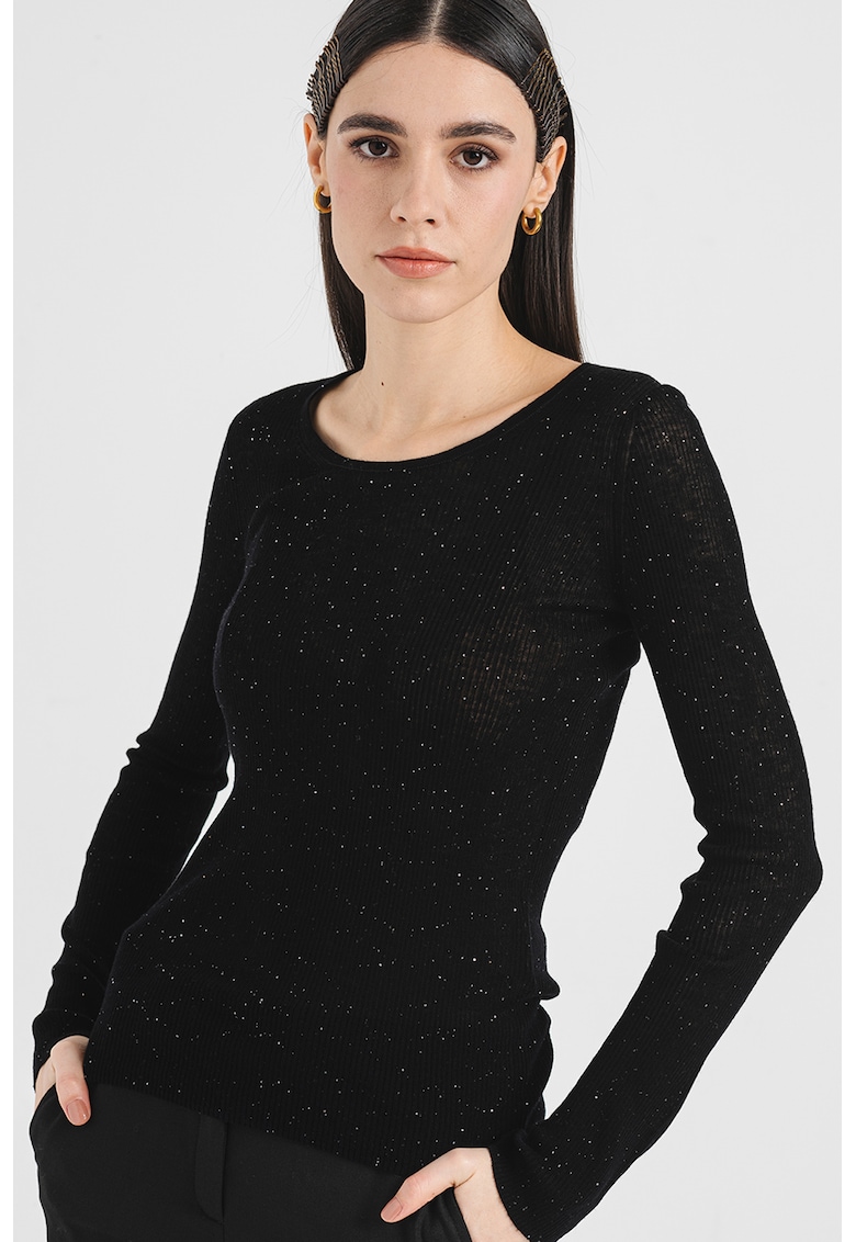 Bluza de lana cu aspect stralucitor