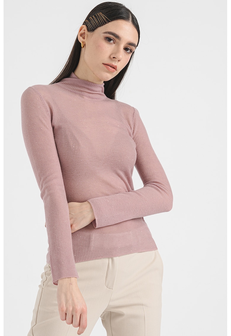 Bluza de lana cu guler inalt