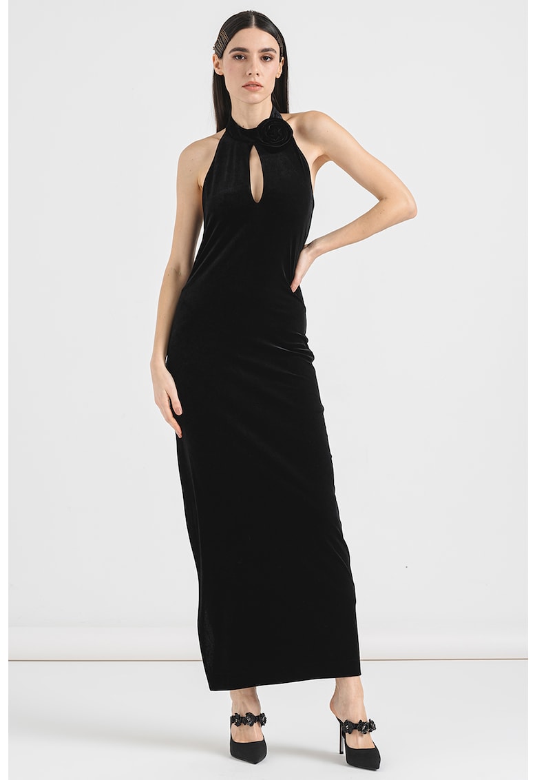 Rochie lunga cu decolteu halter