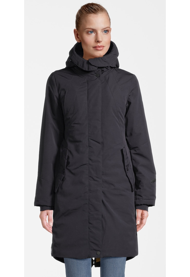 Geaca lunga cu gluga