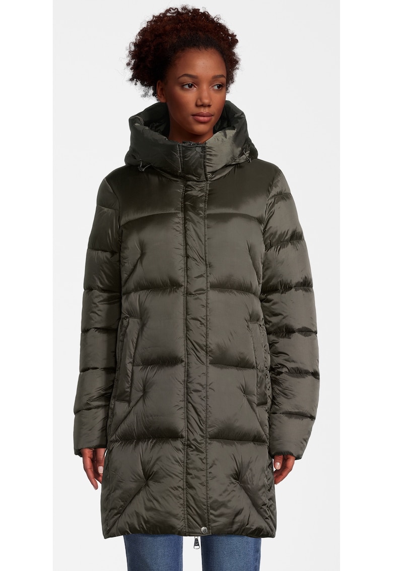 Geaca matlasata cu gluga - Verde