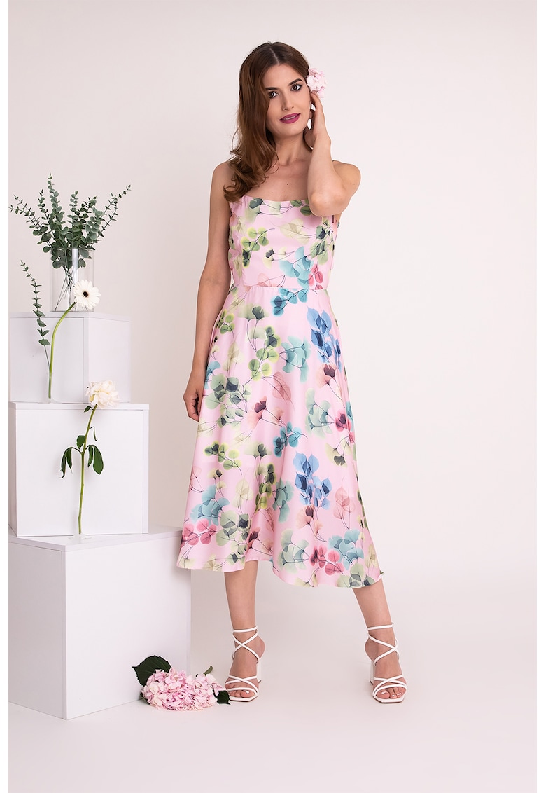 Rochie evazata cu imprimeu floral Chloe