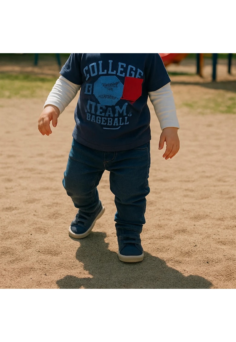 Blugi jogger cu elastic la glezna - Gaming Mode - Bleumarin Denim - pentru baietei - Albastru marin