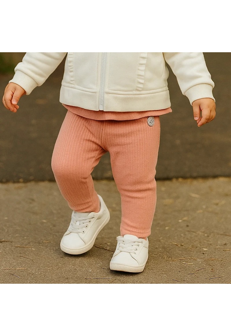 Colanti cu striatii - Cat - Somon - pentru fetite - Roz somon