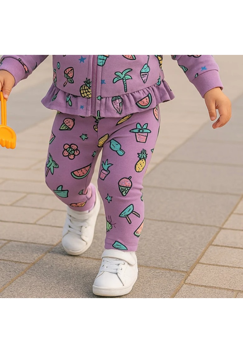 Colanti cu modele multicolore - Surf Up - Violet - pentru fetite - Mov