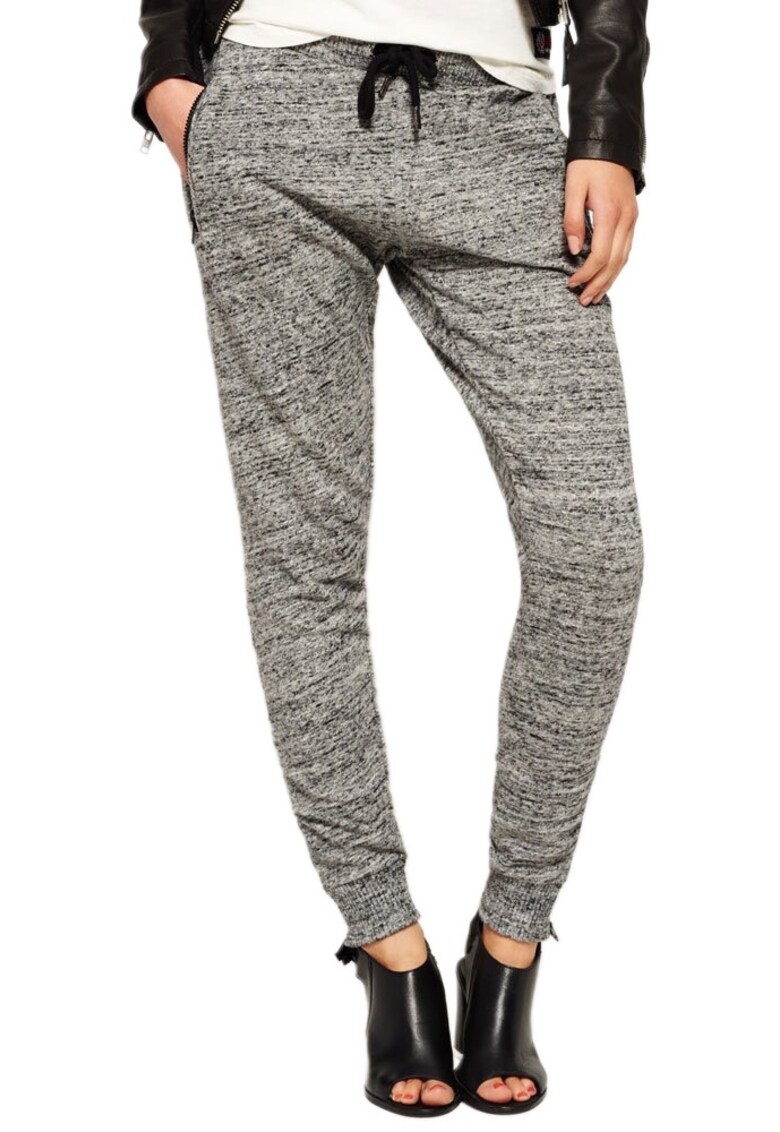 Pantaloni sport dama - Superdry - Bumbac/Viscoza - Gri -