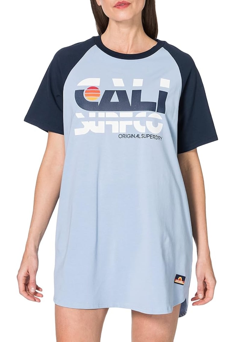 Rochie lejera tip tricou cu imprimeu -