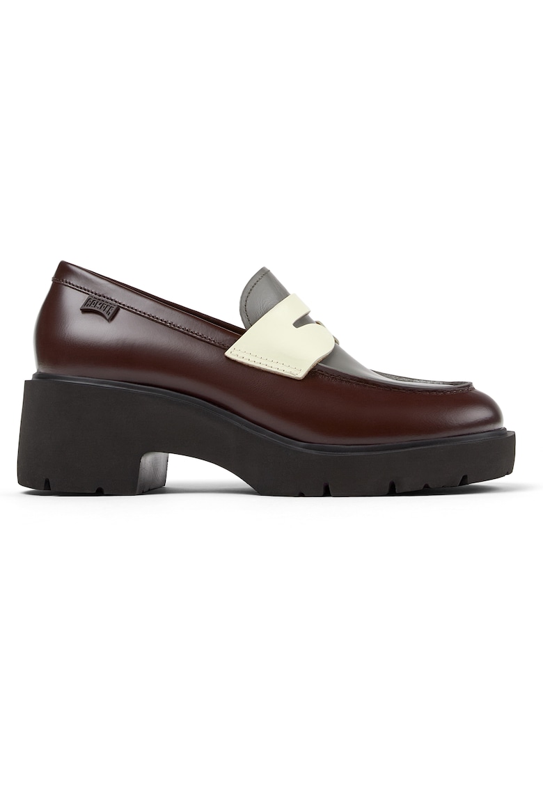 Pantofi loafer de piele cu toc masiv Milah 1159