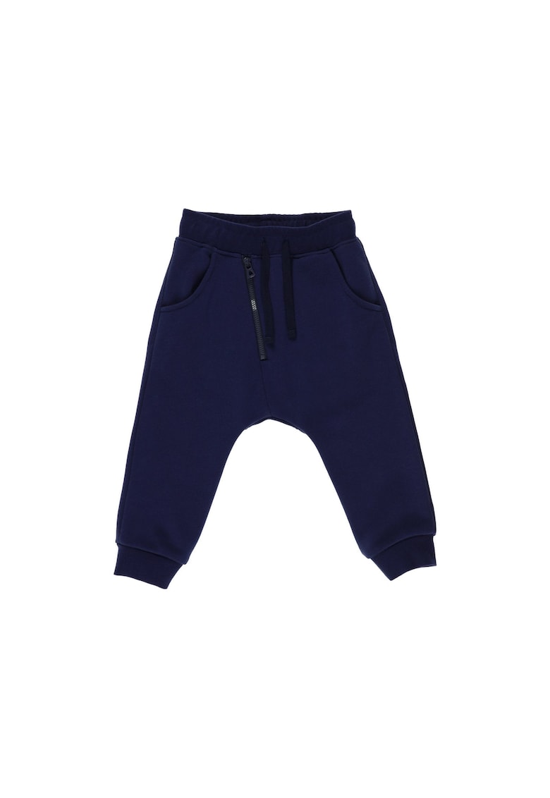 Pantaloni sport cu fermoar in fata - Fast Wheels - Bleumarin - pentru baietei - Albastru marin