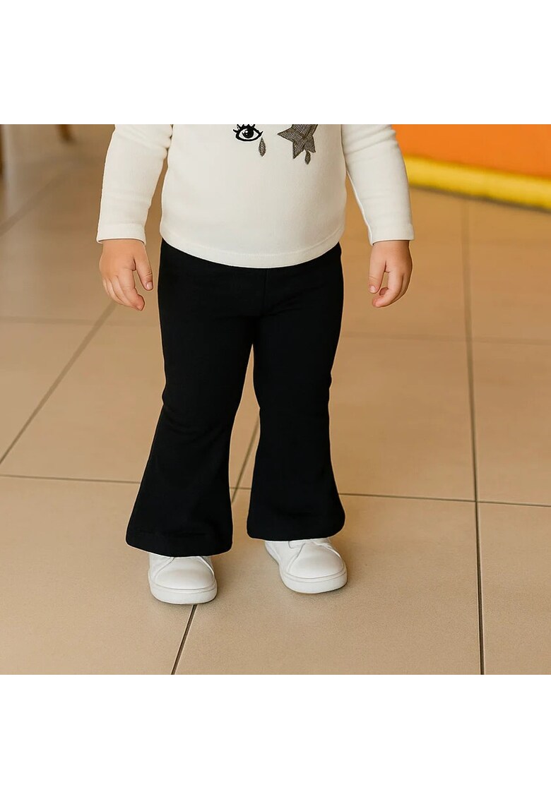 Pantaloni evazati eleganti - Chic - Negru - pentru fetite - Negru