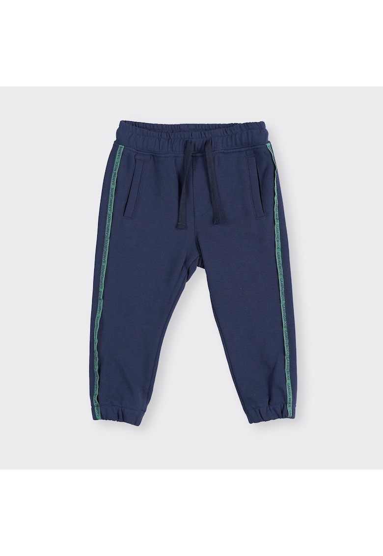 Pantaloni sport - Gaming Mode - Bleumarin cu dunga Verde - pentru baietei - Albastru marin