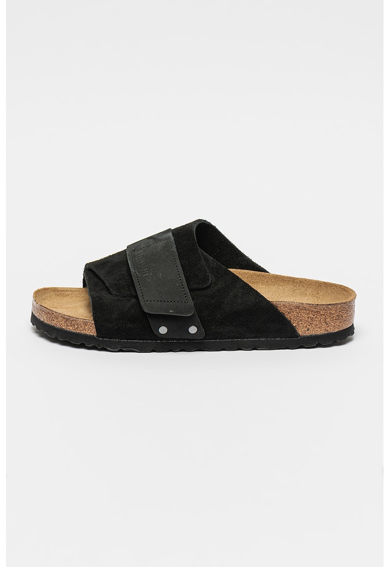 Papuci narrow fit unisex de piele intoarsa Kyoto