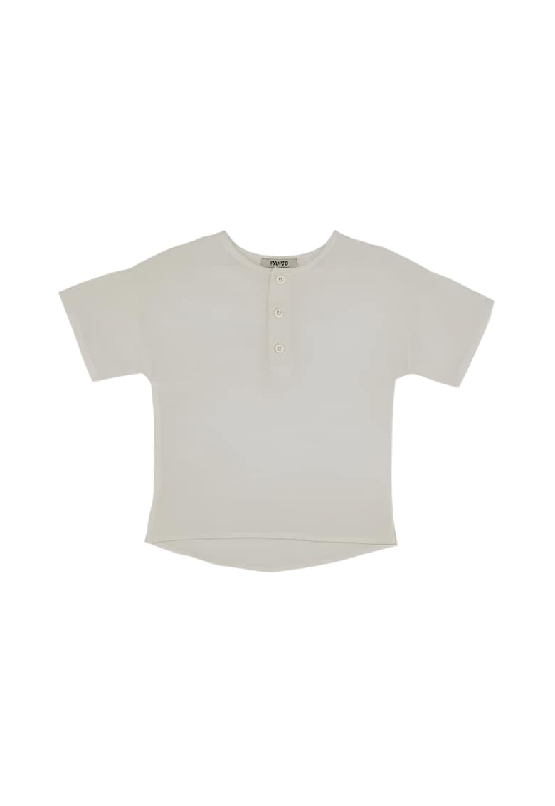 Tricou cu nasturi - Zoey - Ecru - pentru baietei - Ecru