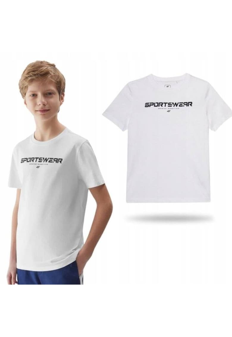 Tricou pentru baieti Bumbac - Alb - Alb