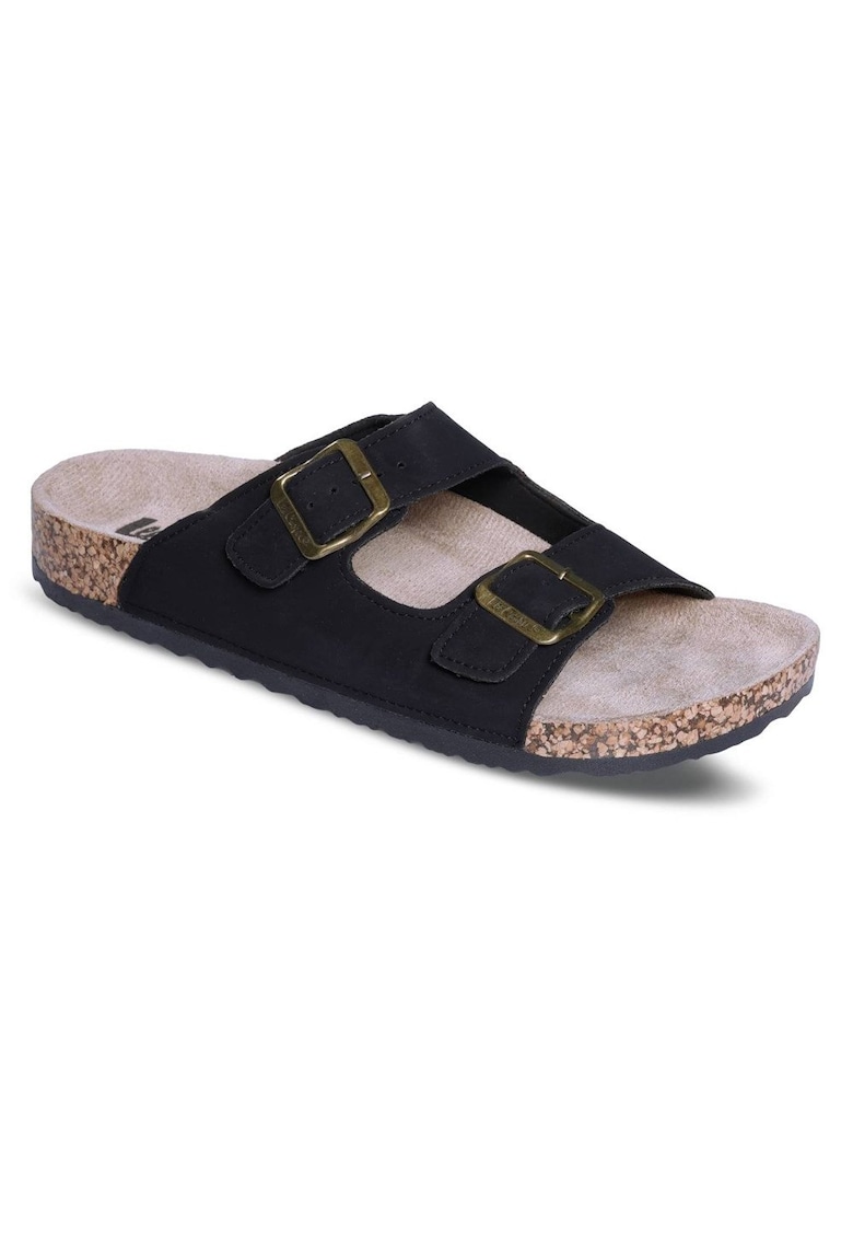 Papuci barbati - Sintetic - Negru