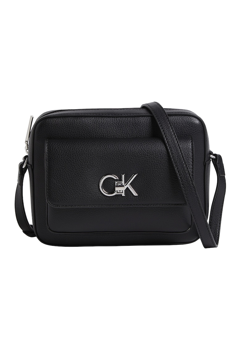 Geanta crossbody cu buzunar cu clapa