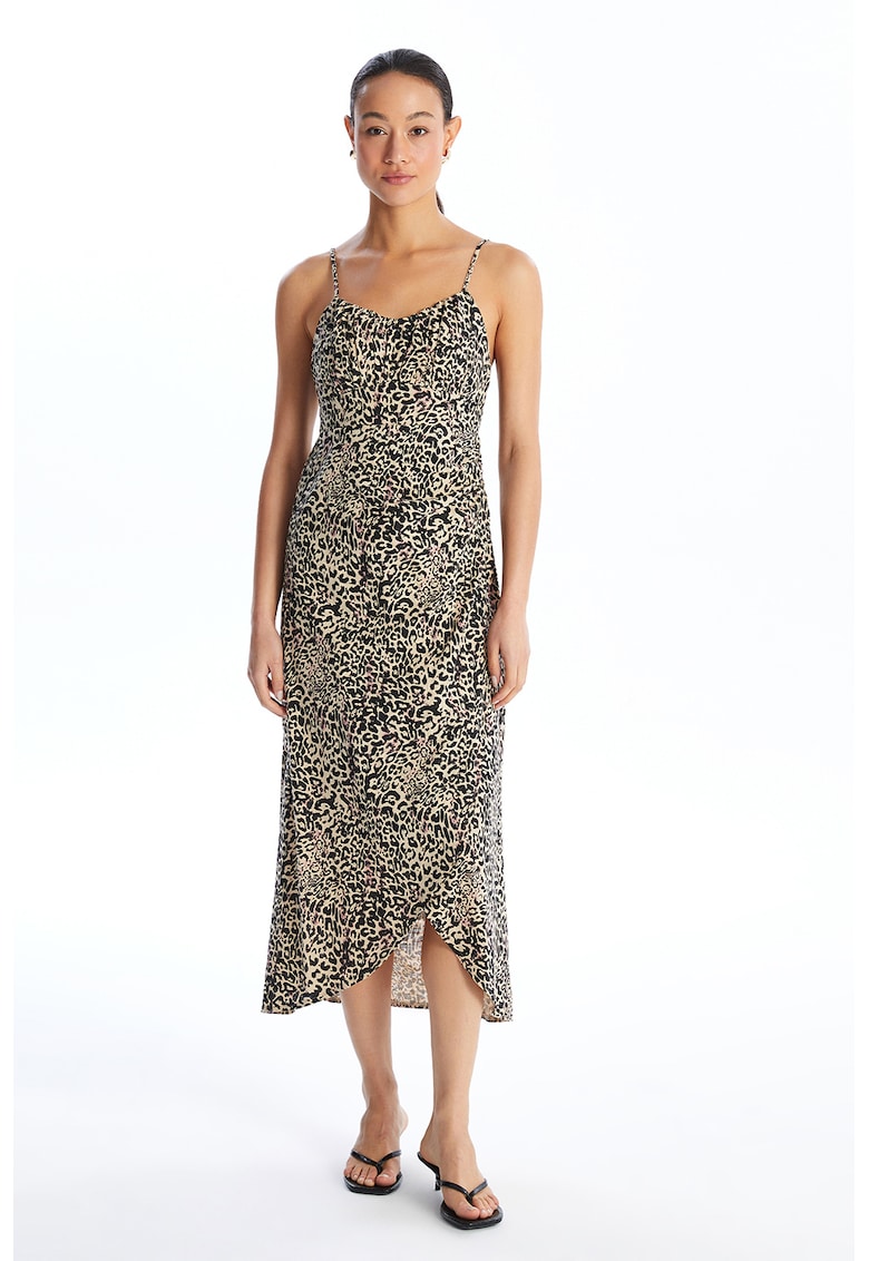 Rochie midi cu animal print