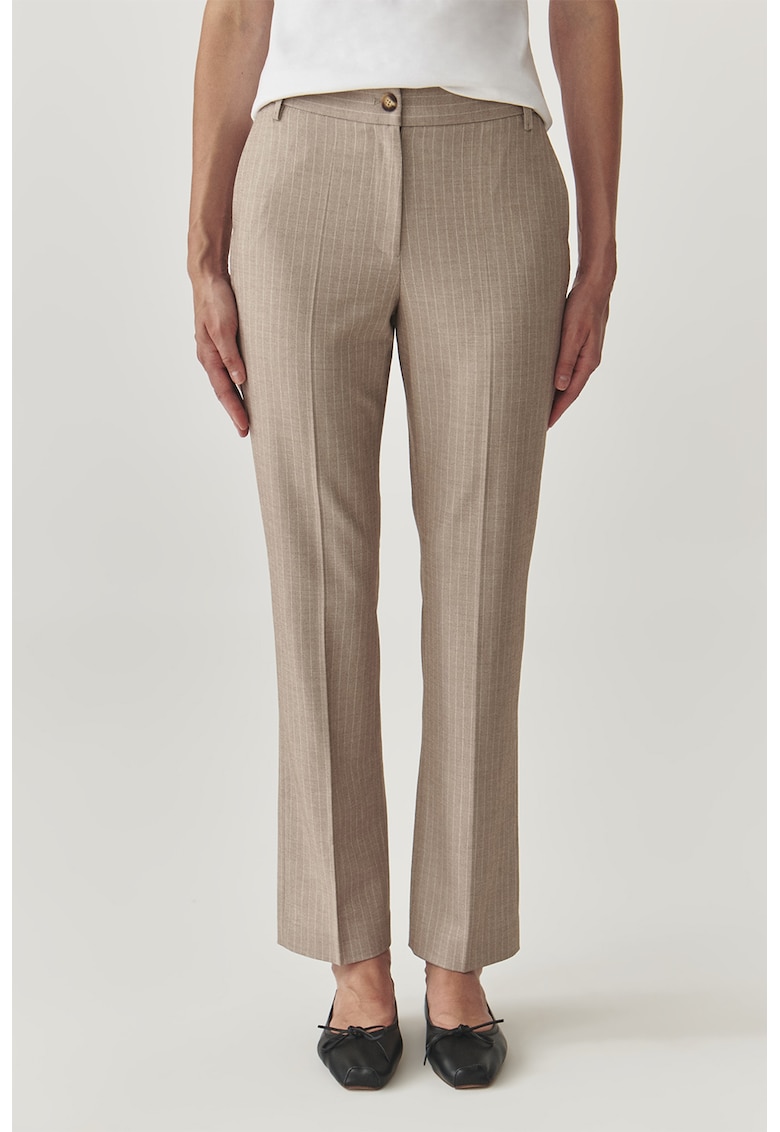 Pantaloni cu talie medie si model cu dungi Latoni