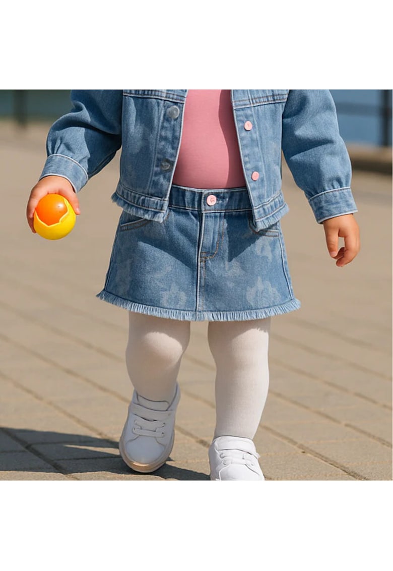 Fusta de blugi cu elastic in talie  - Stella - Albastru Denim - pentru fetite