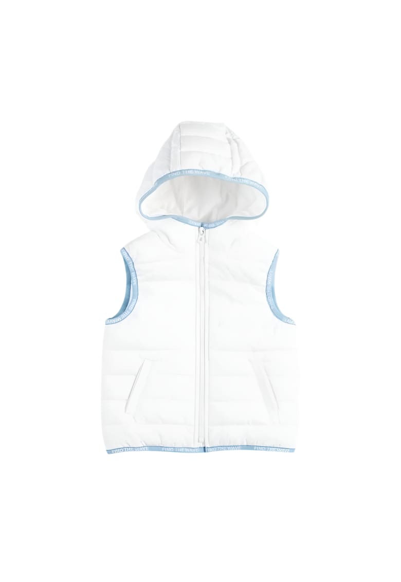 Vesta cu margine Bleu - Flexible - Alb - pentru baietei - Alb