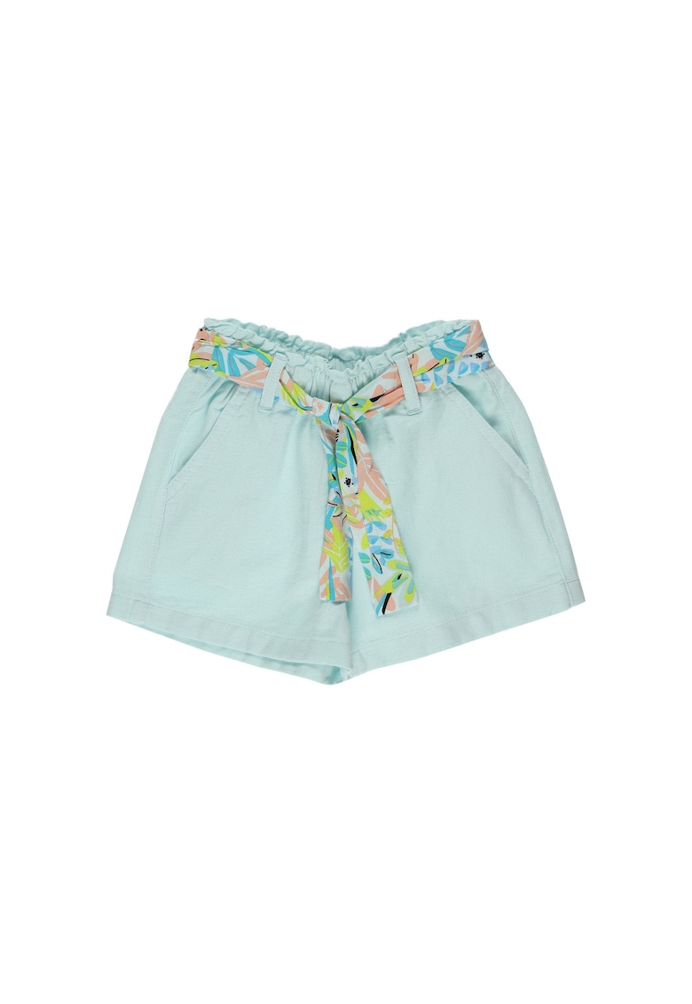 Pantaloni scurti cu esarfa in talie - Jungle - Verde Mint - pentru fetite