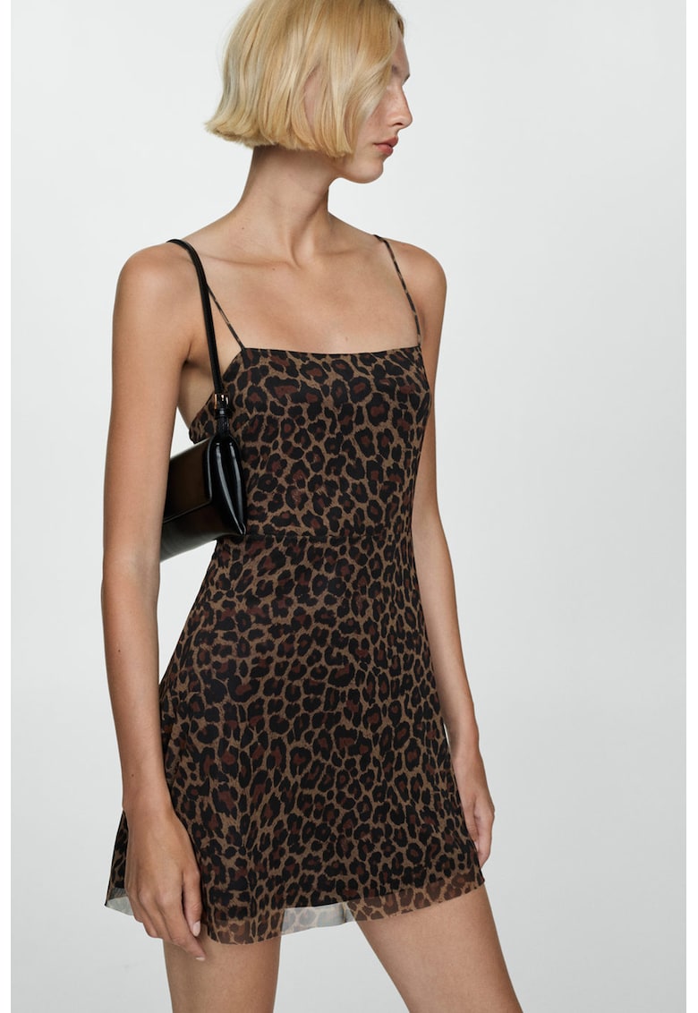 Rochie mini cu animal print