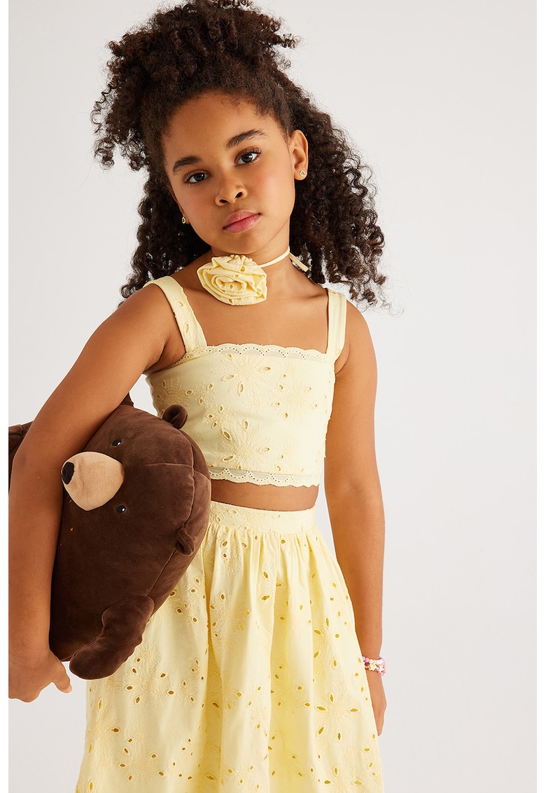 Top crop cu decolteu patrat