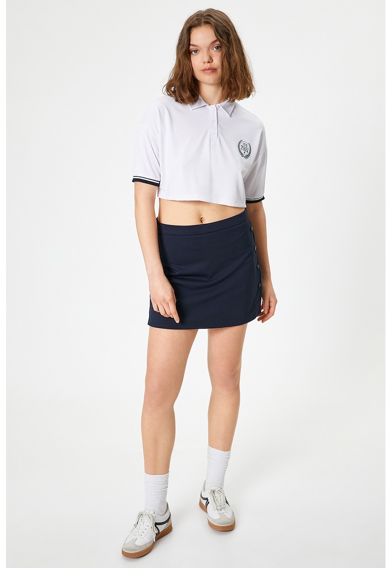 Tricou polo crop