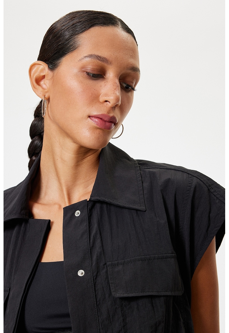 Jacheta-camasa cu capse si talie ajustabila