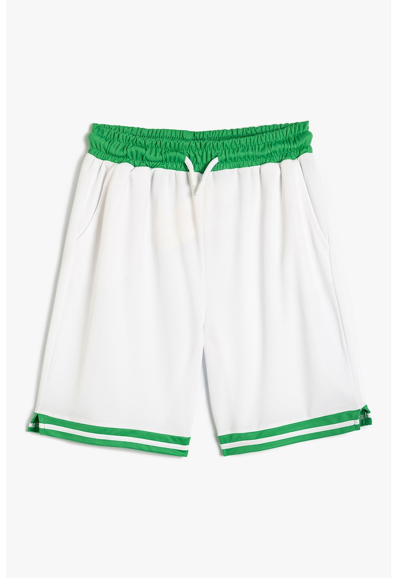 Bermude cu snur de ajustare si model colorblock