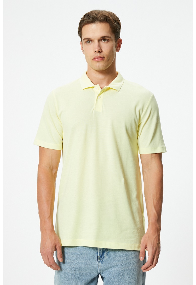 Tricou polo slim fit de bumbac