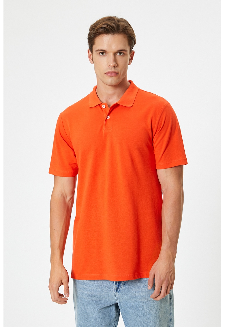 Tricou polo slim fit de bumbac