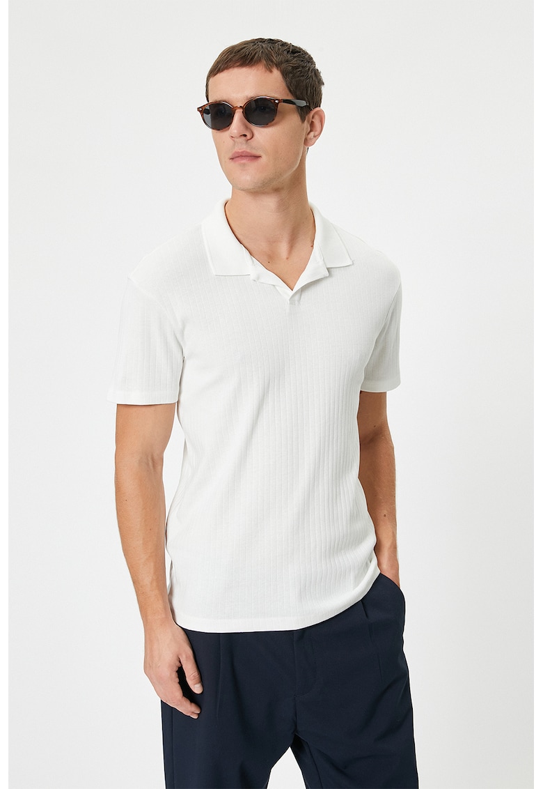 Tricou polo uni de bumbac