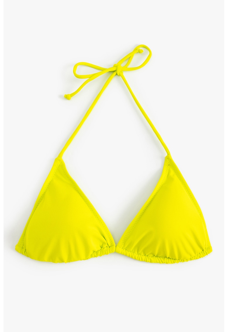 Sutien triunghiular de baie cu burete - Galben