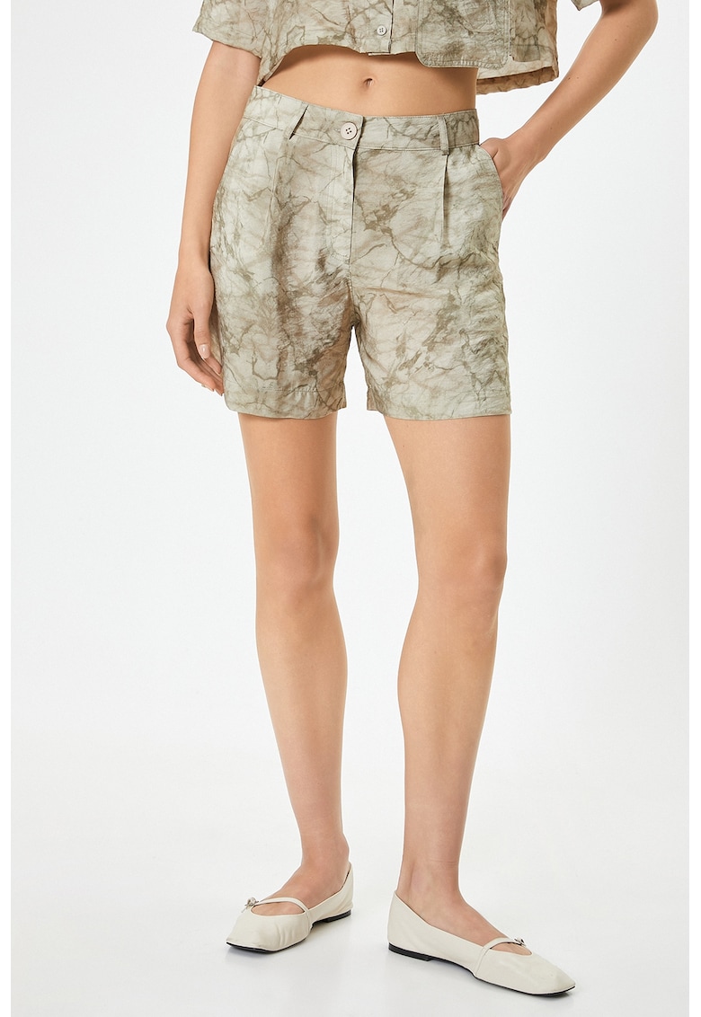 Pantaloni scurti cu imprimeu cu model tie-dye