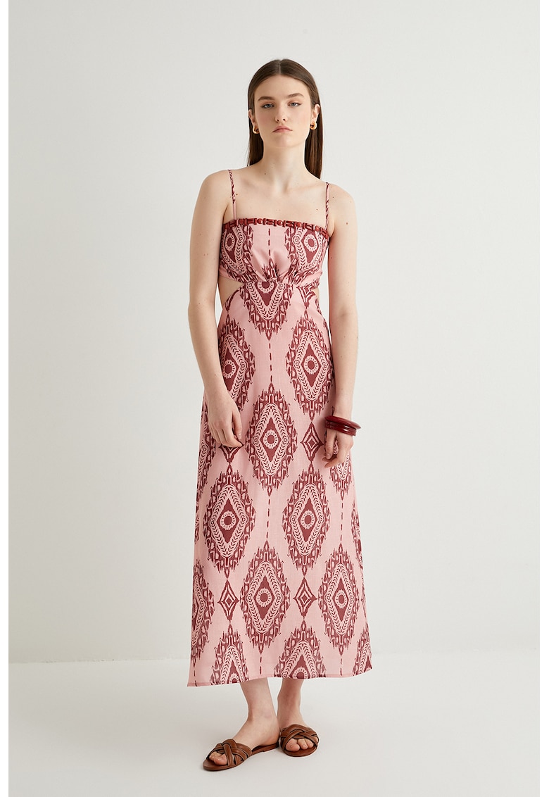 Rochie maxi cu model grafic