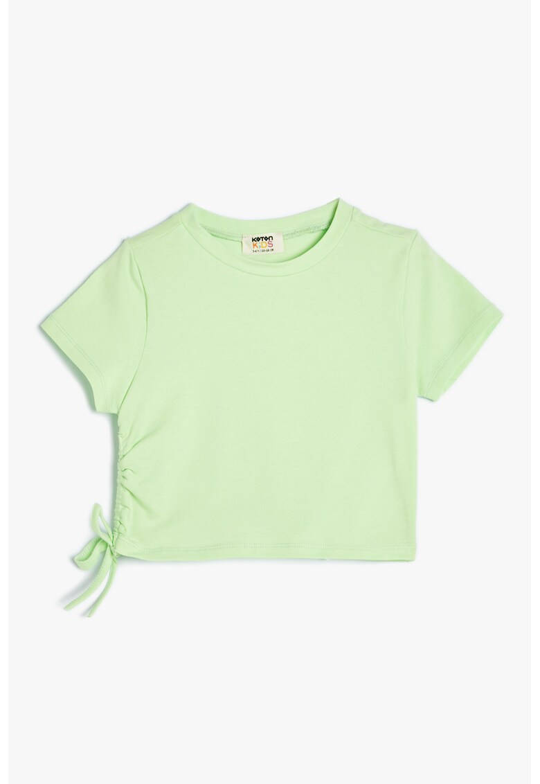 Tricou crop cu snur de ajustare Tricou crop cu snur de ajustare