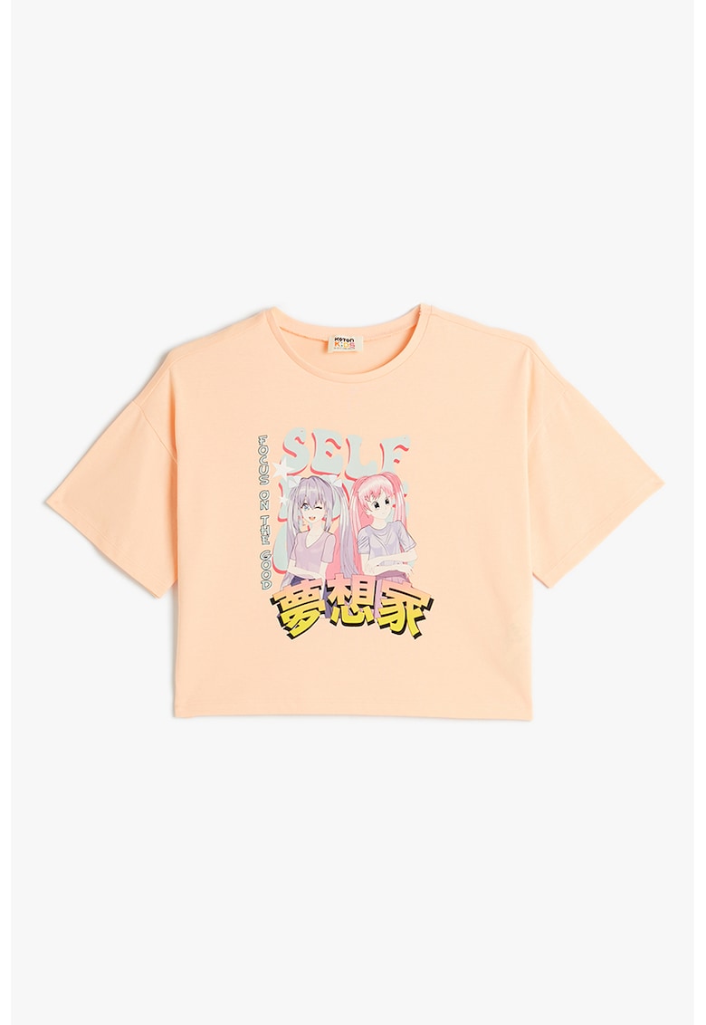 Tricou lejer din bumbac cu imprimeu grafic