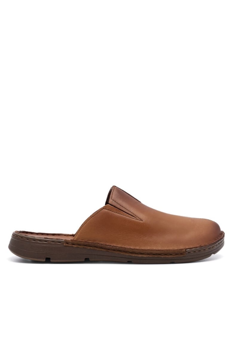 Slapi barbati - 70448 - Piele naturala - Maro