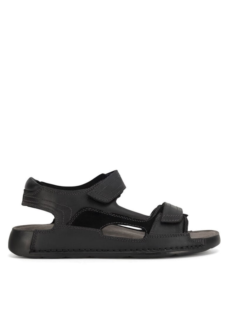 Sandale barbati - 23509 - Piele naturala - Negru