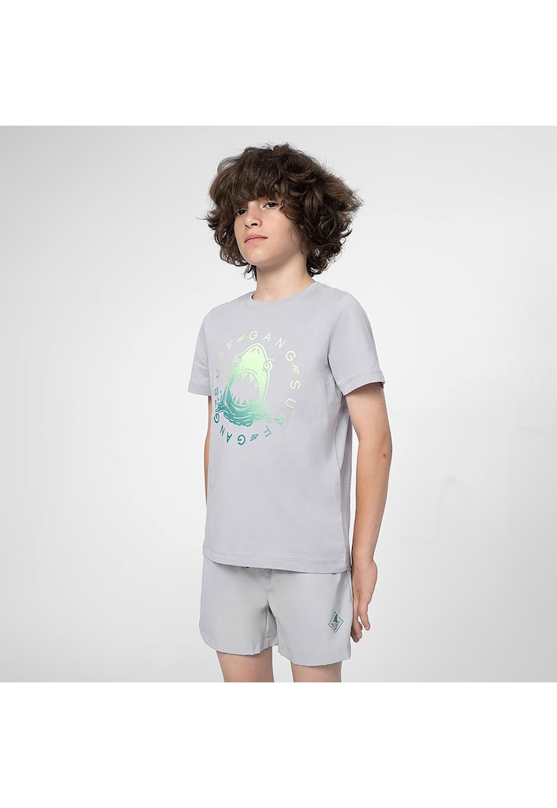 Tricou baieti - Bumbac - Gri -