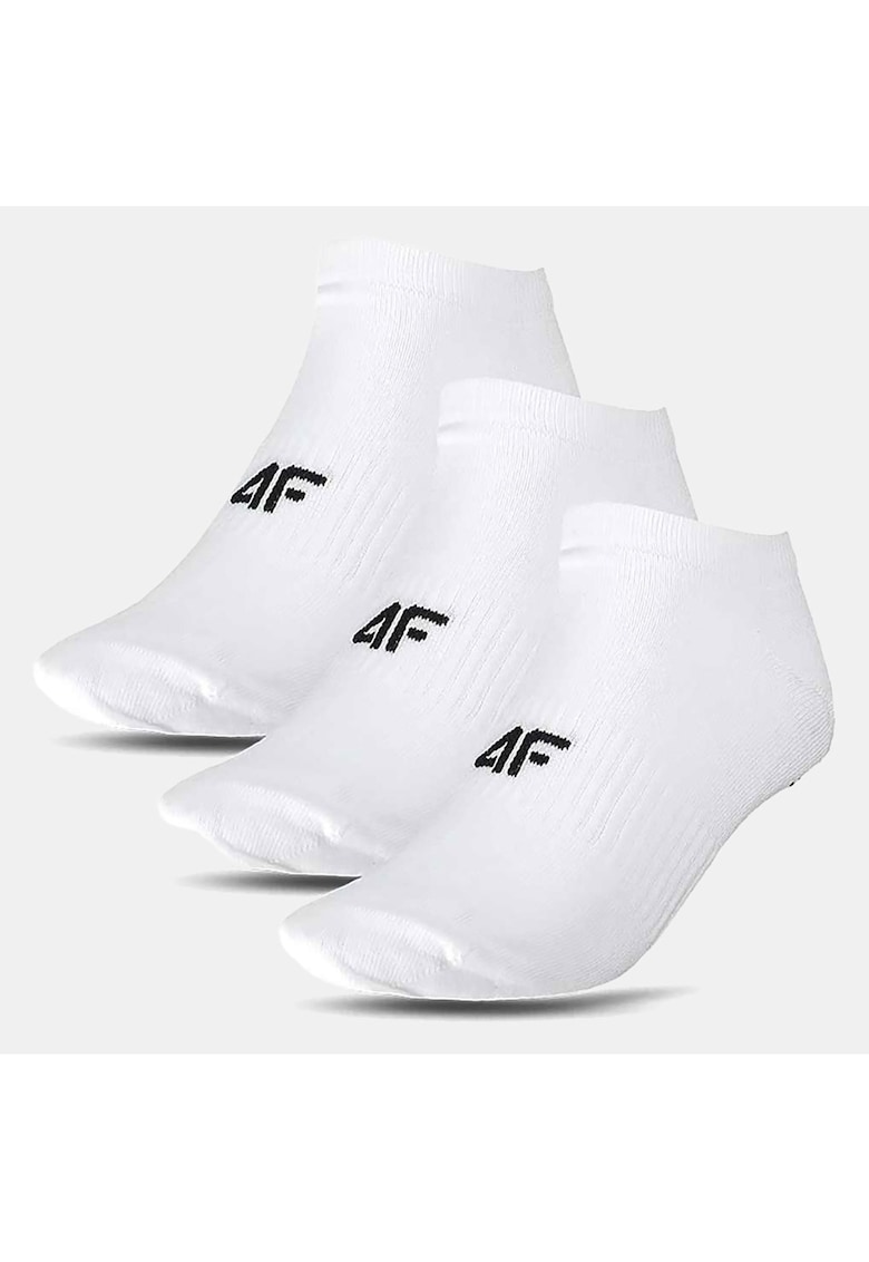Set 3 perechi sosete dama bumbac alb -