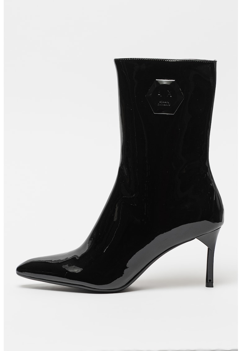 Botine stiletto lacuite