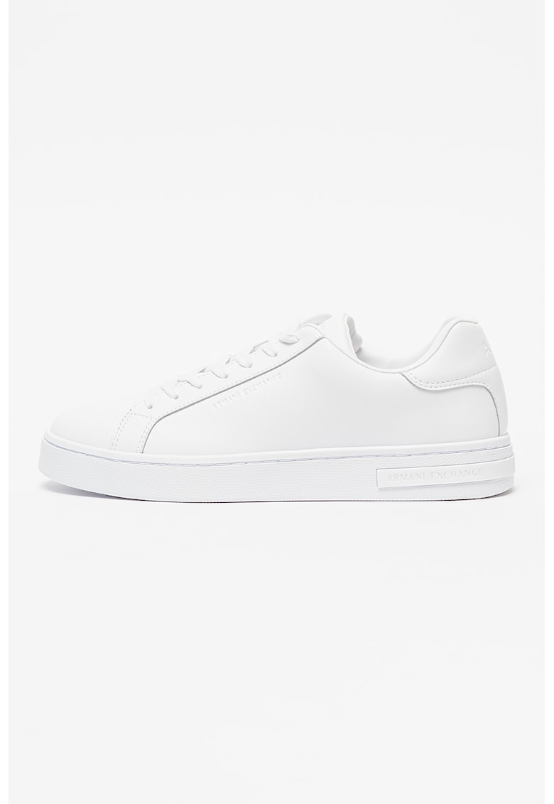 Pantofi sport low-cut de piele - Alb optic