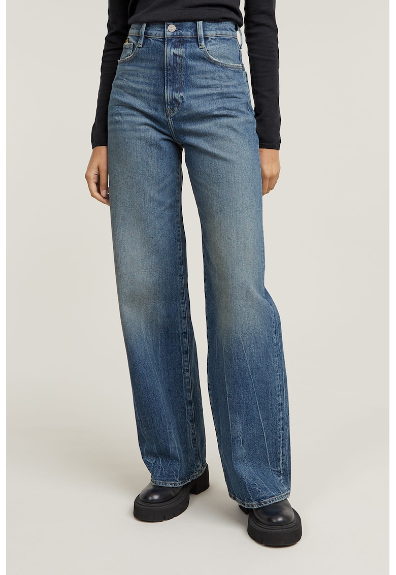 Blugi drepti din amestec de bumbac - Albastru